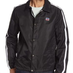 Levis Retro Coach Stripe Satin Track Jacket Black